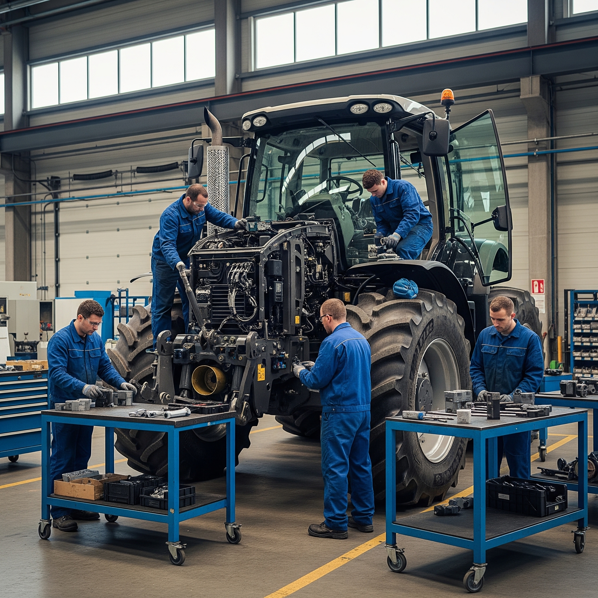Tractor Being Maintain
